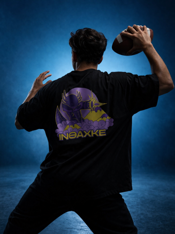 Playera Acid Wash Oversize Color Negro – 100% Algodón