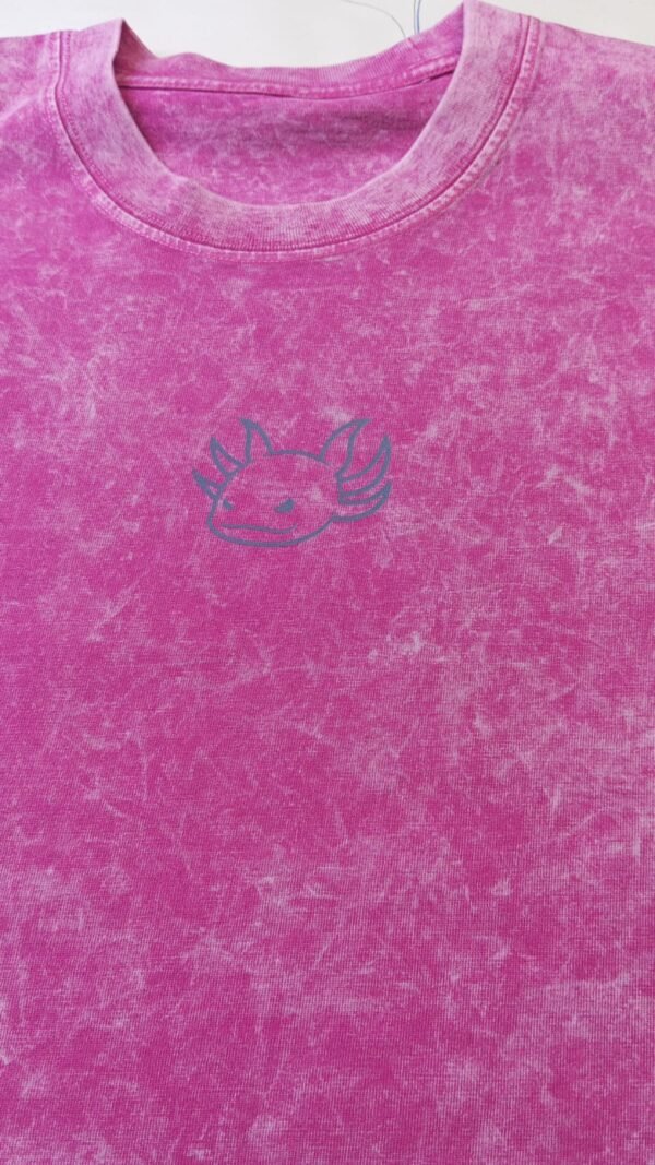 Playera Acid Wash Oversize Color Rosa – 100% Algodón